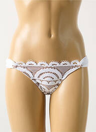 Bas de maillot de bain stretch culotte blanc PILYQ femme