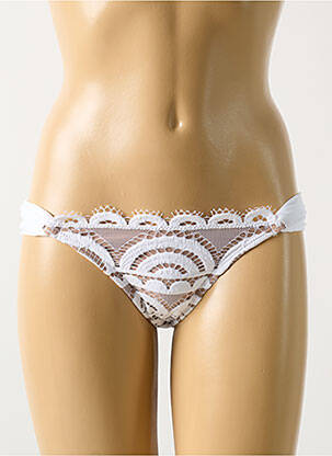 Bas de maillot de bain stretch culotte blanc PILYQ femme