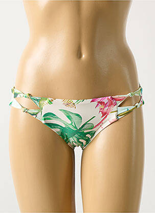 Bas de maillot de bain imprimé tie and dye culotte vert PILYQ femme