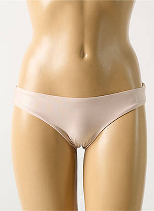 Bas de maillot de bain effet matière satinée culotte rose PILYQ femme