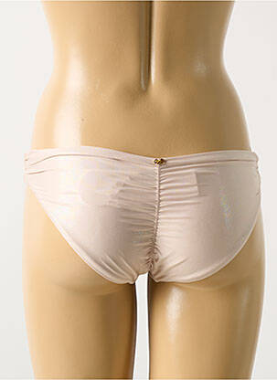 Bas de maillot de bain effet matière satinée culotte rose PILYQ femme