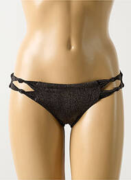Bas de maillot de bain effet matière satinée culotte noir PILYQ femme