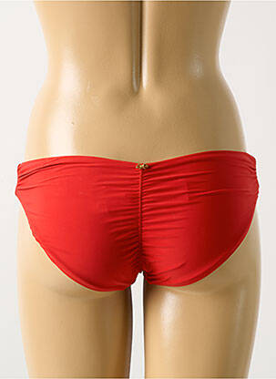 Bas de maillot de bain effet matière satinée culotte rouge PILYQ femme