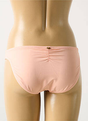 Bas de maillot de bain effet matière satinée culotte orange PILYQ femme