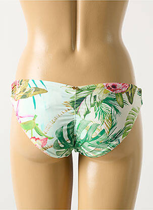 Bas de maillot de bain imprimé tie and dye culotte vert PILYQ femme