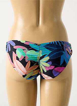 Bas de maillot de bain imprimé fleurs culotte noir PILYQ femme