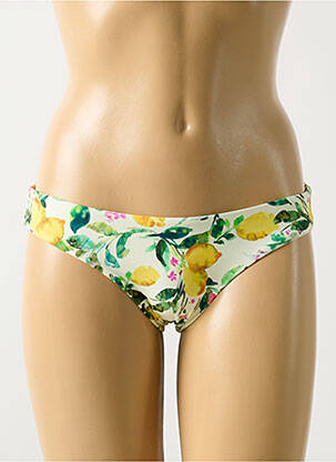Bas de maillot de bain imprimé fantaisie culotte vert PILYQ femme