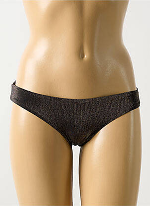 Bas de maillot de bain effet matière satinée culotte noir PILYQ femme
