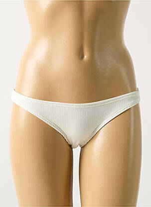 Bas de maillot de bain stretch culotte beige PILYQ femme