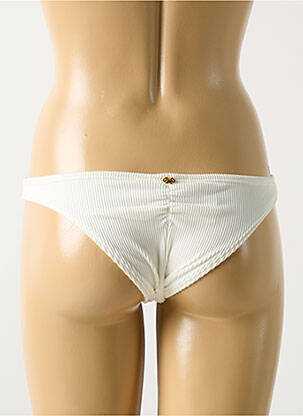 Bas de maillot de bain stretch culotte beige PILYQ femme