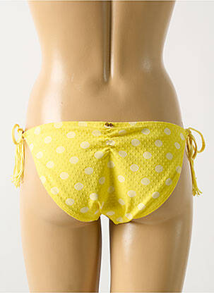 Bas de maillot de bain fermeture liens à nouer bikini jaune PILYQ femme