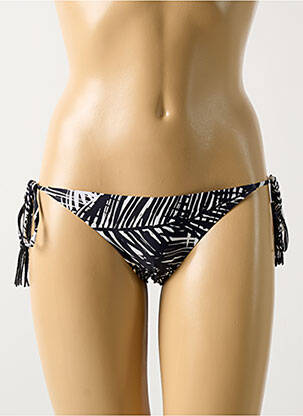 Bas de maillot de bain imprimé tie and dye bikini noir PILYQ femme