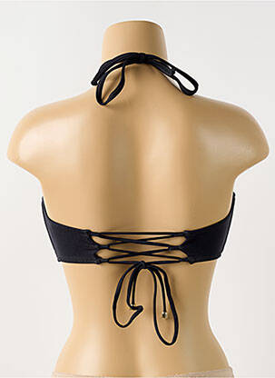 Haut de maillot de bain stretch haut soutien-gorge avec mousse de rembourrage amovible noir PHAX femme