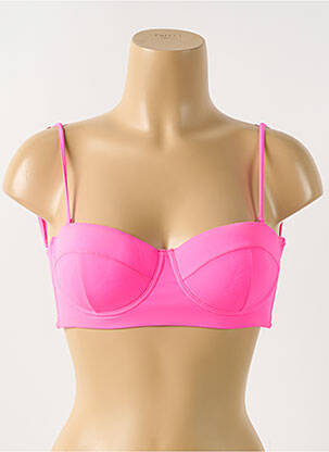 Haut de maillot de bain stretch haut soutien-gorge moulé rose PHAX femme