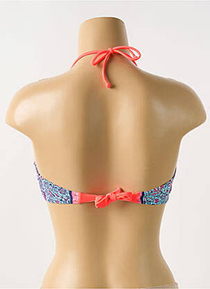 Haut de maillot de bain stretch haut soutien-gorge avec mousse de rembourrage amovible bleu PHAX femme