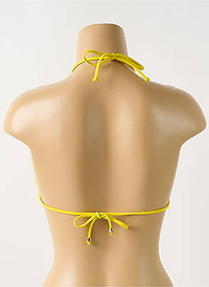 Haut de maillot de bain stretch haut soutien-gorge avec mousse de rembourrage amovible jaune PHAX femme