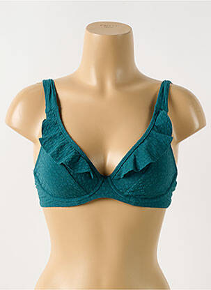 Haut de maillot de bain stretch haut soutien-gorge emboitant vert CYELL femme