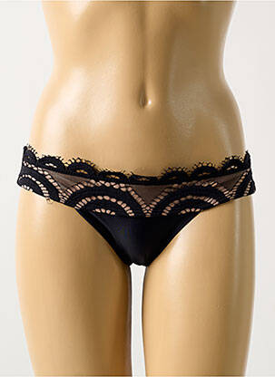 Bas de maillot de bain noir PILYQ pour femme