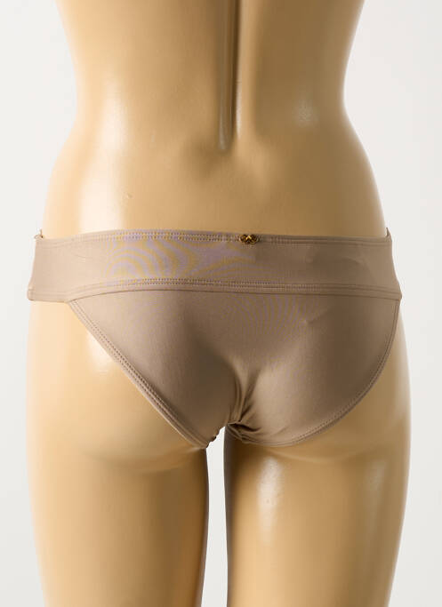 Bas de maillot de bain stretch culotte marron PILYQ femme