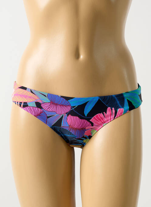 Bas de maillot de bain imprimé fleurs culotte noir PILYQ femme