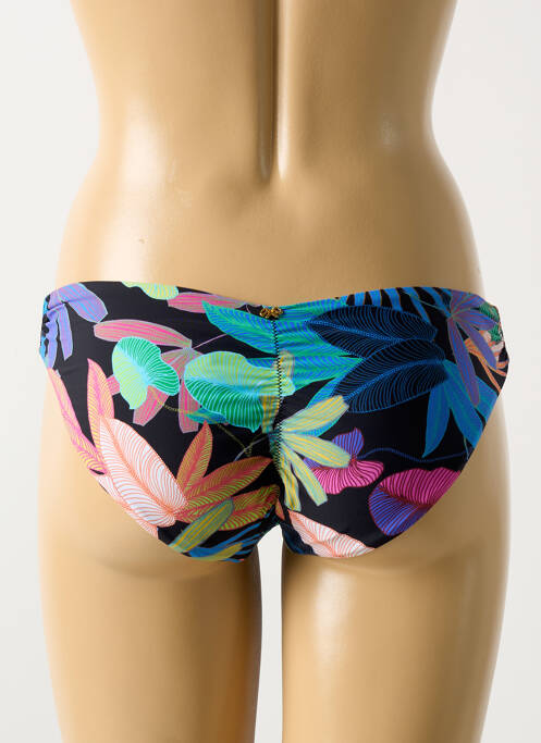 Bas de maillot de bain imprimé fleurs culotte noir PILYQ femme
