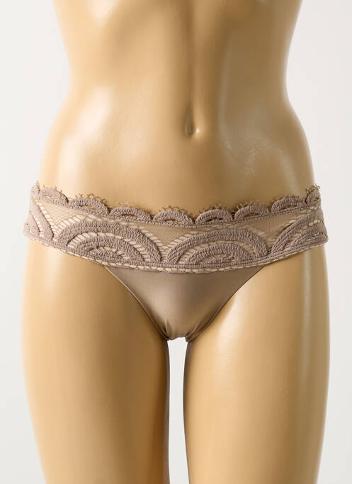 Bas de maillot de bain marron PILYQ pour femme