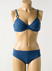 Maillot de bain 2 pièces bleu MIRADONNA pour femme seconde vue