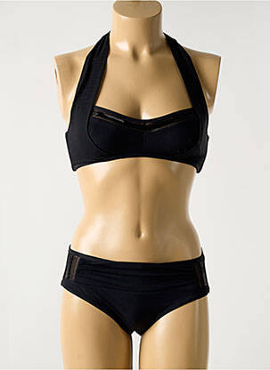 Maillot de bain 2 pièces noir MIRADONNA pour femme