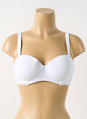 Soutien-gorge effet matière satinée haut soutien-gorge moulé blanc AFTER EDEN femme