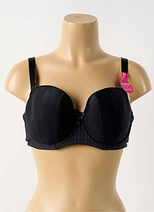 Soutien-gorge effet matière satinée haut soutien-gorge moulé noir CURVY KATE femme