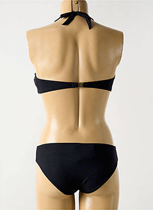 Maillot de bain 2 pièces stretch haut soutien-gorge avec mousse de rembourrage amovible noir MIRADONNA femme