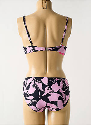 Maillot de bain 2 pièces stretch haut soutien-gorge moulé rose MIRADONNA femme