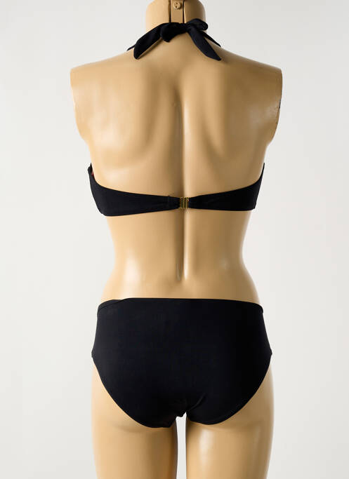Maillot de bain 2 pièces stretch haut soutien-gorge balconnet noir MIRADONNA femme