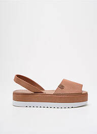 Sandales/nu pieds bout ouvert talon de 4 à 6cm marron POPA femme