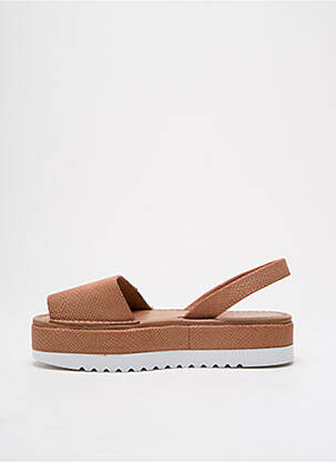 Sandales/nu pieds bout ouvert talon de 4 à 6cm marron POPA femme