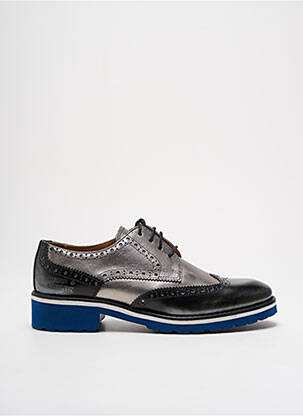 Derbies tissage satiné talon plat jusqu'à 3cm argent MELVIN & HAMILTON femme