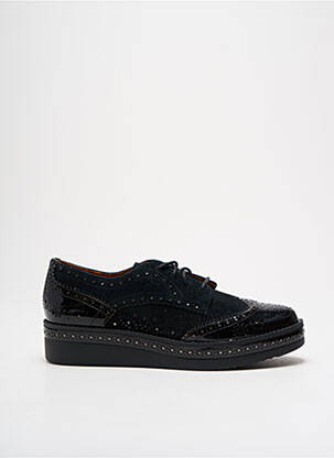 Derbies tissage satiné talon plat jusqu'à 3cm noir MAM'ZELLE femme