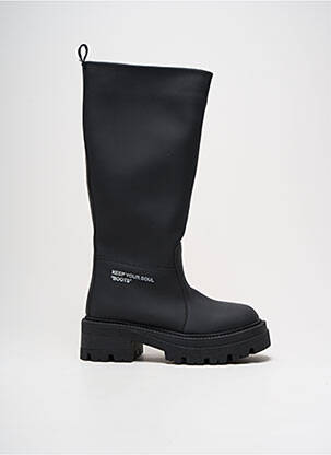 Bottes matière lisse talon de 4 à 6cm noir METISSE femme