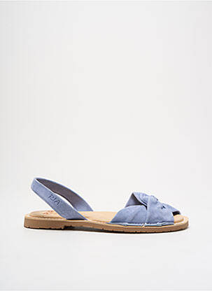 Sandales/nu pieds chiquet talon plat jusqu'à 3cm bleu RIA MENORCA femme