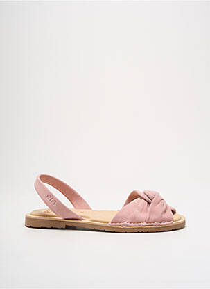 Sandales/nu pieds chiquet talon plat jusqu'à 3cm rose RIA MENORCA femme