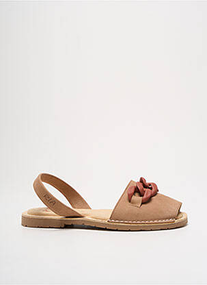 Sandales/nu pieds chiquet talon plat jusqu'à 3cm marron RIA MENORCA femme