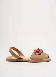 Sandales/nu pieds chiquet talon plat jusqu'à 3cm marron RIA MENORCA femme