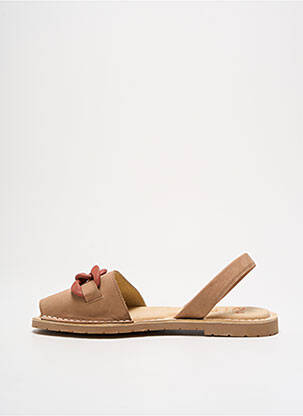 Sandales/nu pieds chiquet talon plat jusqu'à 3cm marron RIA MENORCA femme