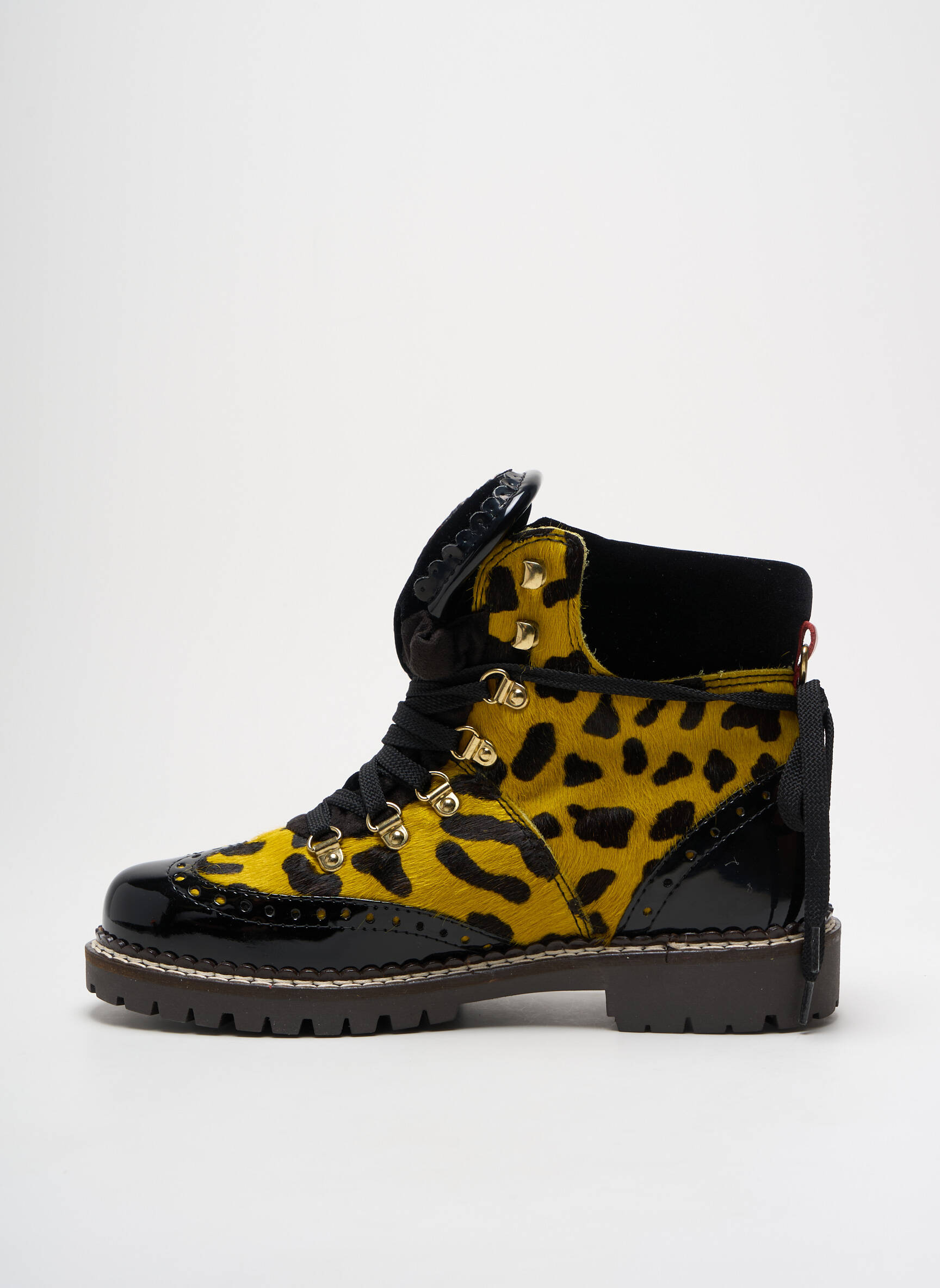 Bottines/boots fourrée talon plat jusqu'à 3cm jaune NIS femme