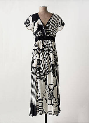 Robe de plage coupe cintrée noir MIRADONNA femme