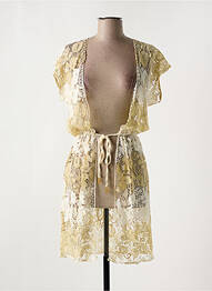Veste kimono légère et transparente or LULI FAMA femme
