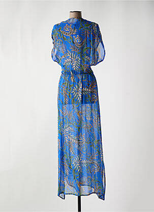 Robe de plage fermeture liens à nouer bleu CYELL femme