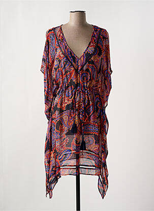 Robe de plage fermeture liens à nouer orange CYELL femme