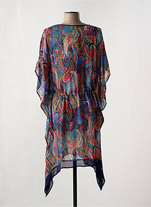 Robe de plage fermeture liens à nouer bleu CYELL femme