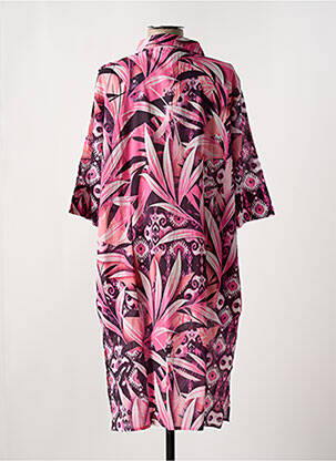 Robe de plage manches 3/4 rose MIRADONNA femme